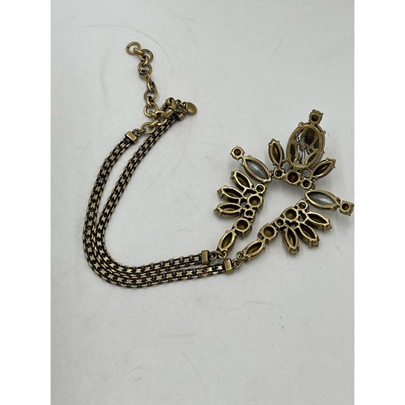 J. Crew Faceted Multi-Shaped Rhinestone Stacked 3D Prong set Necklace on ebay - Picture 12 of 14